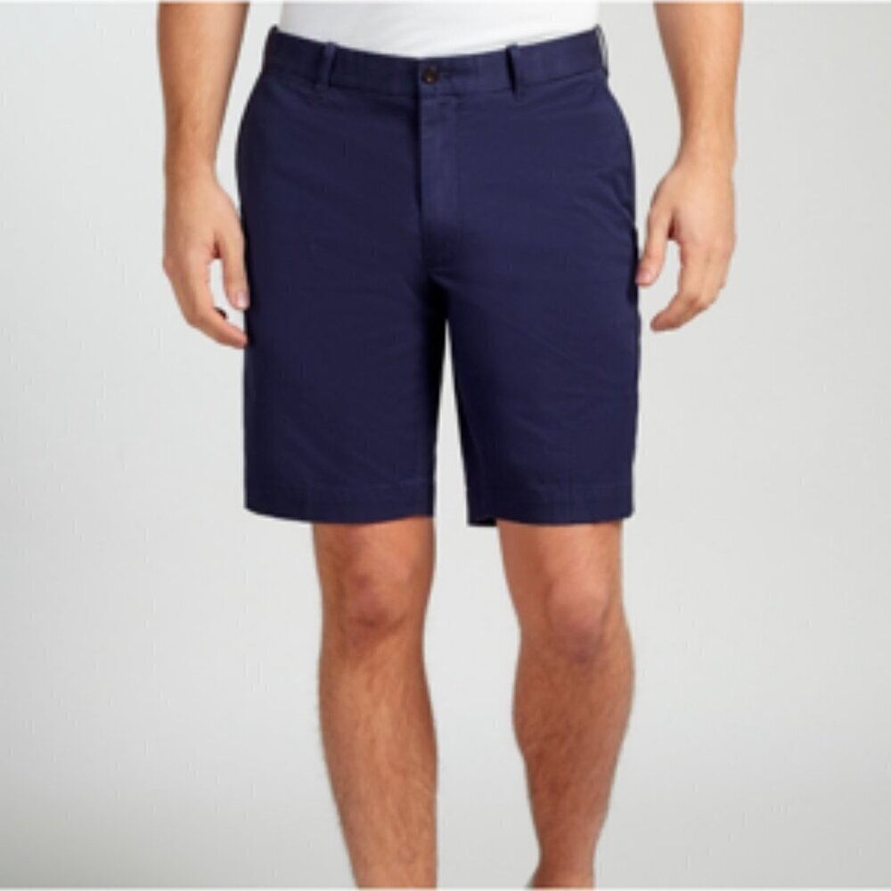 POLO GOLF Ralph Lauren Classic Fit Cotton Twill Stretch Shorts 9" Navy 38